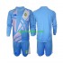 Completo da calcio Bambini Svezia Portiere Blu Maglia Seconda 2024 Manica Lunga