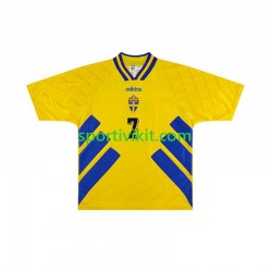 Svezia Henrik Larsson 7 Retro 1994 Uomo Maglia Prima Manica Corta