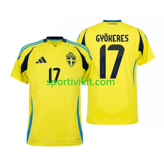 Svezia Viktor Gyokeres 17 Uomo Maglia Prima 2024 Manica Corta