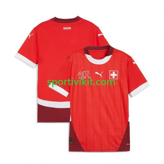 Svizzera Rosso Uomo Maglia Prima Euro 2024 Manica Corta Svizzera Rosso Uomo Maglia Prima Euro 2024 Manica Corta
