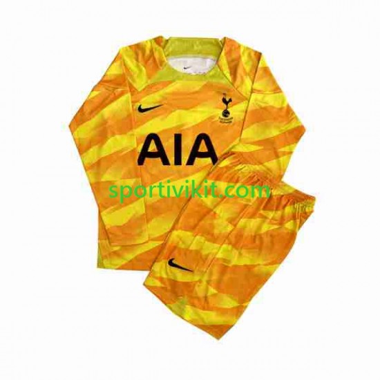 Completo da calcio Bambini Tottenham Hotspur Portiere Arancia Maglia Seconda 2023-2024 Manica Lunga