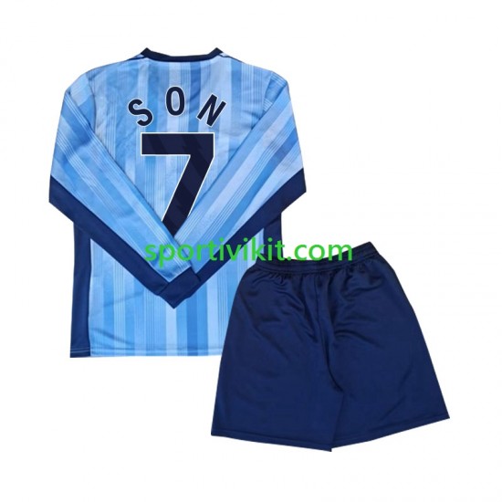 Completo da calcio Bambini Tottenham Spurs Son 7 Maglia Seconda 2024-2025 Manica Lunga