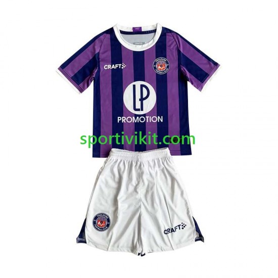 Completo da calcio Bambini Toulouse Maglia Seconda 2023-2024 Manica Corta Completo da calcio Bambini Toulouse Maglia Seconda 2023-2024 Manica Corta