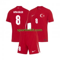 Completo da calcio Bambini Turchia Arda Guler 8 Maglia Seconda Euro 2024 Manica Corta