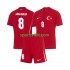 Completo da calcio Bambini Turchia Arda Guler 8 Maglia Seconda Euro 2024 Manica Corta