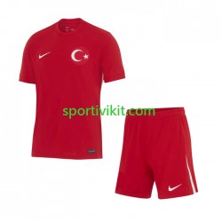 Completo da calcio Bambini Turchia Maglia Seconda Euro 2024 Manica Corta