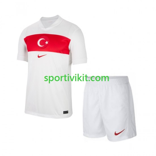Completo da calcio Bambini Turchia Maglia Prima Euro 2024 Manica Corta Completo da calcio Bambini Turchia Maglia Prima Euro 2024 Manica Corta