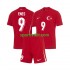 Completo da calcio Bambini Turchia Enes Unal 9 Maglia Seconda Euro 2024 Manica Corta