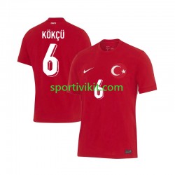 Turchia Orkun Kokcu 6 Uomo Maglia Seconda Euro 2024 Manica Corta