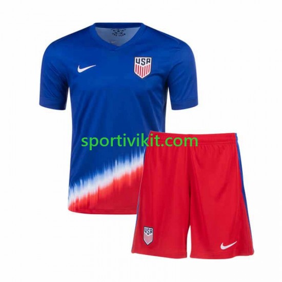 Completo da calcio Bambini Stati Uniti Maglia Seconda 2024 Manica Corta Completo da calcio Bambini Stati Uniti Maglia Seconda 2024 Manica Corta