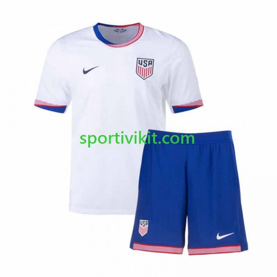 Completo da calcio Bambini Stati Uniti Maglia Prima 2024 Manica Corta Completo da calcio Bambini Stati Uniti Maglia Prima 2024 Manica Corta