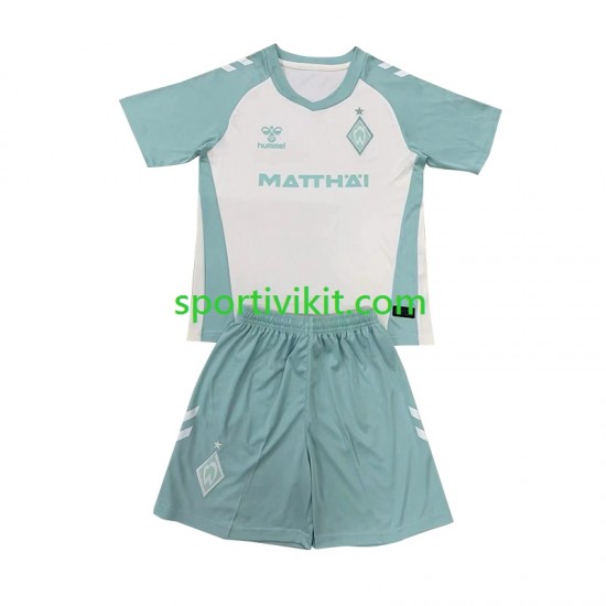 Completo da calcio Bambini Werder Bremen Maglia Seconda 2024-2025 Manica Corta Completo da calcio Bambini Werder Bremen Maglia Seconda 2024-2025 Manica Corta