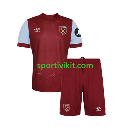 Completo da calcio Bambini West Ham United Maglia Prima 2023-2024 Manica Corta Completo da calcio Bambini West Ham United Maglia Prima 2023-2024 Manica Corta