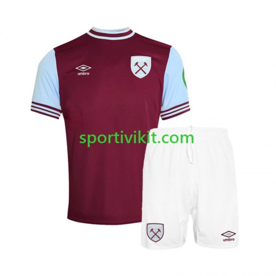 Completo da calcio Bambini West Ham United Maglia Prima 2024-2025 Manica Corta Completo da calcio Bambini West Ham United Maglia Prima 2024-2025 Manica Corta