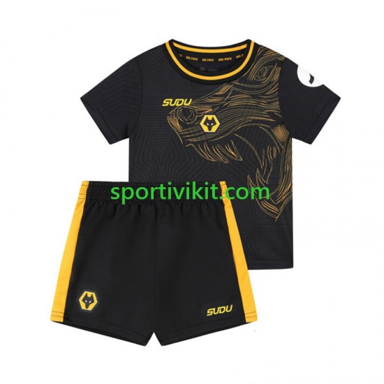 Completo da calcio Bambini Wolverhampton Wanderers Maglia Seconda 2024-2025 Manica Corta