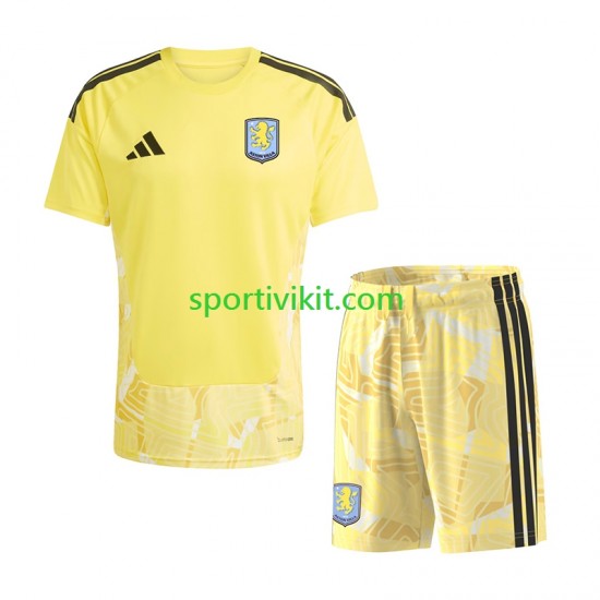 Completo da calcio Bambini Aston Villa Portiere Maglia Prima 2026-2027 Manica Corta