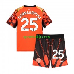 Completo da calcio Bambini Manchester City Portiere Gianluigi Donnarumma Maglia Terza 2026-2027 Manica Corta