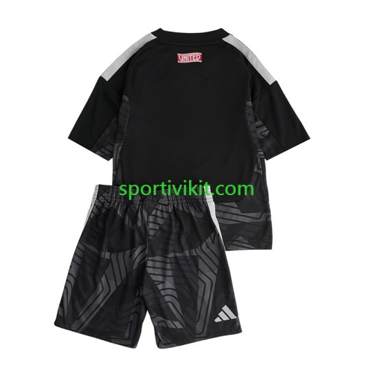 Completo da calcio Bambini Manchester United Portiere Maglia Prima 2026-2027 Manica Corta