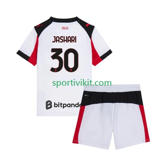 Completo da calcio Bambini AC Milan Ardon Jashari 30 Maglia Seconda 2025-2026 Manica Corta