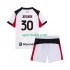 Completo da calcio Bambini AC Milan Ardon Jashari 30 Maglia Seconda 2025-2026 Manica Corta