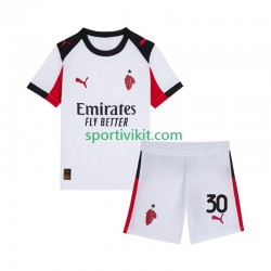 Completo da calcio Bambini AC Milan Ardon Jashari 30 Maglia Seconda 2025-2026 Manica Corta