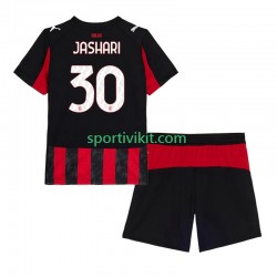 Completo da calcio Bambini AC Milan Ardon Jashari 30 Maglia Prima 2025-2026 Manica Corta