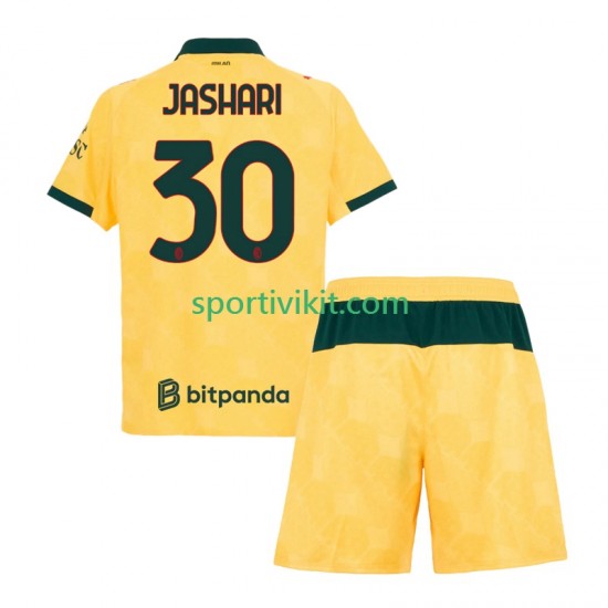 Completo da calcio Bambini AC Milan Ardon Jashari 30 Maglia Terza 2025-2026 Manica Corta