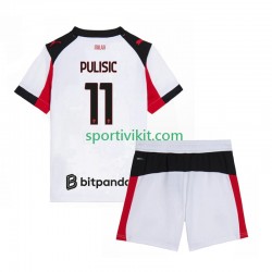 Completo da calcio Bambini AC Milan Christian Pulisic 11 Maglia Seconda 2025-2026 Manica Corta
