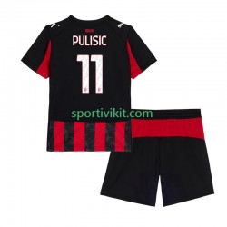 Completo da calcio Bambini AC Milan Christian Pulisic 11 Maglia Prima 2025-2026 Manica Corta