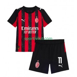 Completo da calcio Bambini AC Milan Christian Pulisic 11 Maglia Prima 2025-2026 Manica Corta