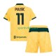 Completo da calcio Bambini AC Milan Christian Pulisic 11 Maglia Terza 2025-2026 Manica Corta Completo da calcio Bambini AC Milan Christian Pulisic 11 Maglia Terza 2025-2026 Manica Corta
