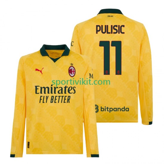 AC Milan Christian Pulisic 11 Uomo Maglia Terza 2025-2026 Manica Lunga