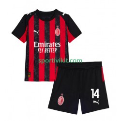 Completo da calcio Bambini AC Milan Modrić Luca 14 Maglia Prima 2025-2026 Manica Corta