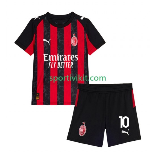 Completo da calcio Bambini AC Milan Rafael Leao 10 Maglia Prima 2025-2026 Manica Corta
