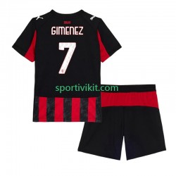 Completo da calcio Bambini AC Milan Santiago Gimenez 7 Maglia Prima 2025-2026 Manica Corta