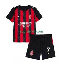 Completo da calcio Bambini AC Milan Santiago Gimenez 7 Maglia Prima 2025-2026 Manica Corta