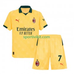 Completo da calcio Bambini AC Milan Santiago Gimenez 7 Maglia Terza 2025-2026 Manica Corta