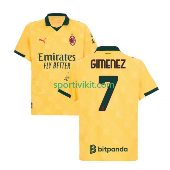 AC Milan Santiago Gimenez 7 Uomo Maglia Terza 2025-2026 Manica Corta