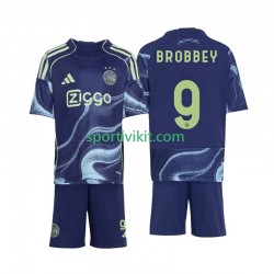 Completo da calcio Bambini AFC Ajax Brian Brobbey 9 Maglia Seconda 2025-2026 Manica Corta