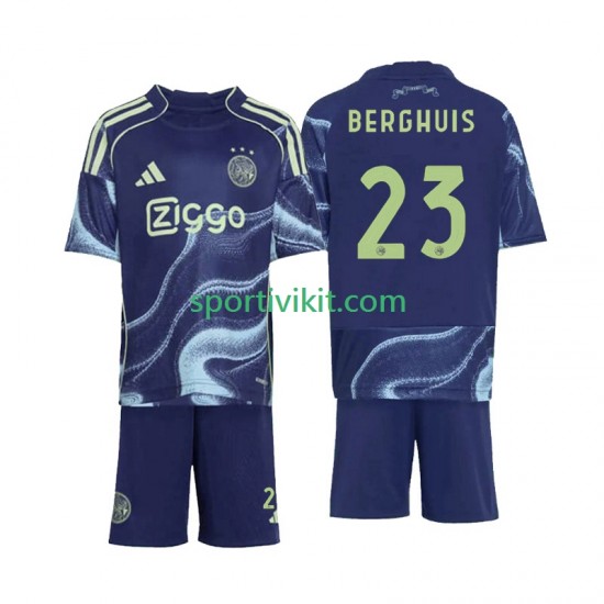 Completo da calcio Bambini AFC Ajax Steven Berghuis 23 Maglia Seconda 2025-2026 Manica Corta Completo da calcio Bambini AFC Ajax Steven Berghuis 23 Maglia Seconda 2025-2026 Manica Corta