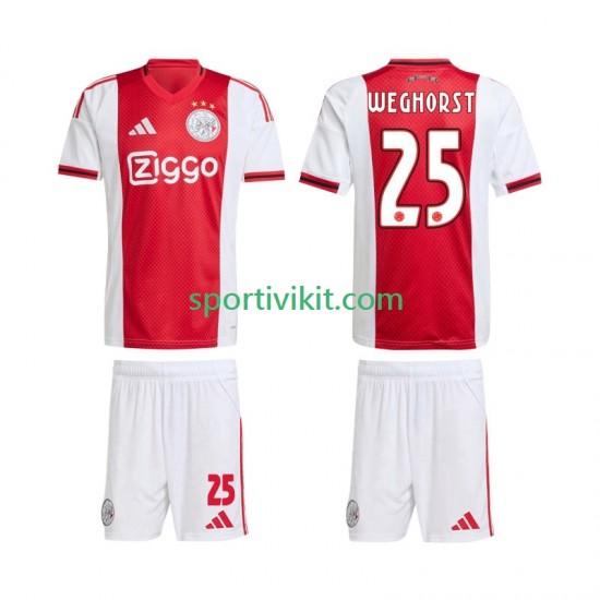 Completo da calcio Bambini AFC Ajax Wout Weghorst 25 Maglia Prima 2025-2026 Manica Corta
