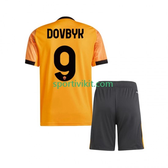 Completo da calcio Bambini AS Roma Artem Dovbyk 9 Maglia Seconda 2025-2026 Manica Corta Completo da calcio Bambini AS Roma Artem Dovbyk 9 Maglia Seconda 2025-2026 Manica Corta