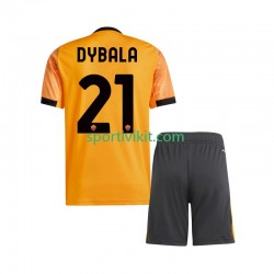 Completo da calcio Bambini AS Roma Dybala 21 Maglia Seconda 2025-2026 Manica Corta