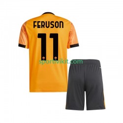 Completo da calcio Bambini AS Roma Evan Ferguson 11 Maglia Seconda 2025-2026 Manica Corta