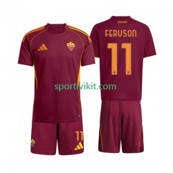Completo da calcio Bambini AS Roma Evan Ferguson 11 Maglia Prima 2025-2026 Manica Corta