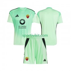 Completo da calcio Bambini AS Roma Portiere Maglia Seconda Quarto 2025-2026 Manica Corta