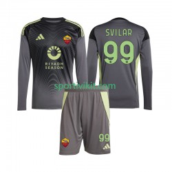 Completo da calcio Bambini AS Roma Portiere Mile Svilar 99 Maglia Prima 2025-2026 Manica Lunga