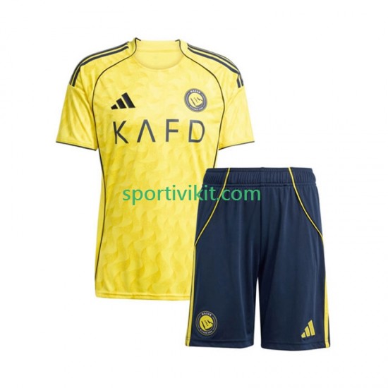 Completo da calcio Bambini Al-Nassr Maglia Prima 2025-2026 Manica Corta