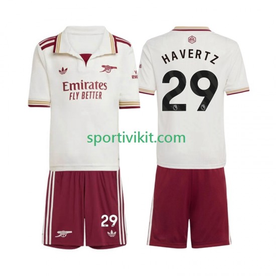 Completo da calcio Bambini Arsenal Kai Havertz 29 Maglia Terza 2025-2026 Manica Corta Completo da calcio Bambini Arsenal Kai Havertz 29 Maglia Terza 2025-2026 Manica Corta