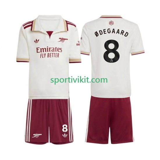 Completo da calcio Bambini Arsenal Martin Odegaard 8 Maglia Terza 2025-2026 Manica Corta Completo da calcio Bambini Arsenal Martin Odegaard 8 Maglia Terza 2025-2026 Manica Corta